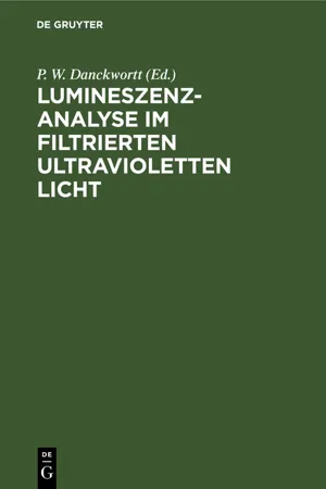 Lumineszenz-Analyse im filtrierten ultravioletten Licht