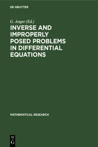 Inverse and Improperly Posed Problems in Differential Equations_cover