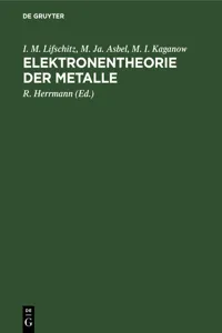 Elektronentheorie der Metalle_cover