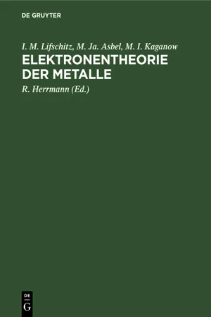 Elektronentheorie der Metalle