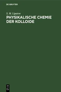 Physikalische Chemie der Kolloide_cover