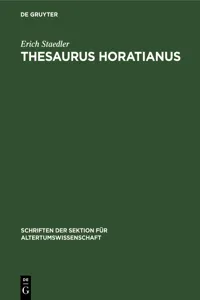 Thesaurus Horatianus_cover