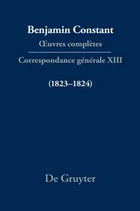 Correspondance générale 1823–1824_cover