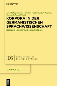 Korpora in der germanistischen Sprachwissenschaft_cover