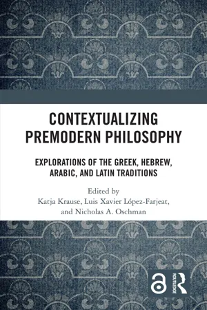 Contextualizing Premodern Philosophy