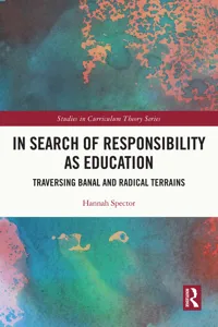 In Search of Responsibility as Education_cover