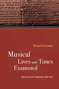 Musical Lives and Times Examined_cover