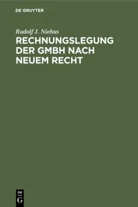 Rechnungslegung der GmbH nach neuem Recht_cover