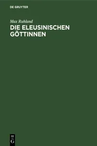 Die eleusinischen Göttinnen_cover