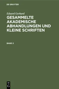 Eduard Gerhard: Gesammelte akademische Abhandlungen und kleine Schriften. Band 2_cover