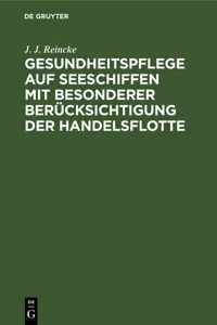 Gesundheitspflege auf Seeschiffen mit besonderer Berücksichtigung der Handelsflotte_cover