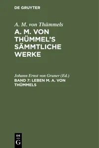 Leben M. A. von Thümmels_cover