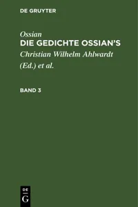 Ossian [angebl. Verf.]; James Macpherson: Die Gedichte Oisian's. Band 3_cover