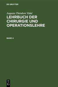 Auguste Théodore Vidal: Lehrbuch der Chirurgie und Operationslehre. Band 4_cover