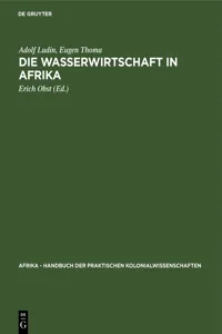 Die Wasserwirtschaft in Afrika_cover