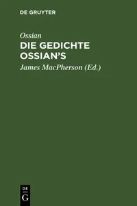 Ossian [angebl. Verf.]; James MacPherson: Die Gedichte Ossian's. Band 1-3_cover