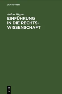 Einführung in die Rechtswissenschaft_cover