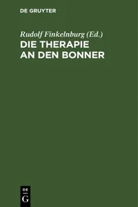 Die Therapie an den Bonner Universitätskliniken_cover