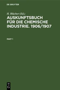 Auskunftsbuch für die Chemische Industrie. 1906/1907_cover