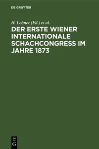 Der Erste Wiener Internationale Schachcongress im Jahre 1873_cover