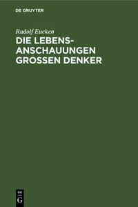 Die Lebensanschauungen grossen Denker_cover