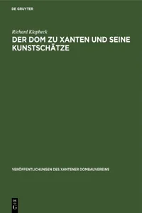 Der Dom zu Xanten und seine Kunstschätze_cover