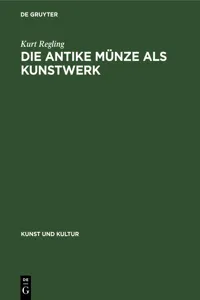 Die antike Münze als Kunstwerk_cover