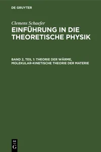 Theorie der Wärme, Molekular-kinetische Theorie der Materie_cover