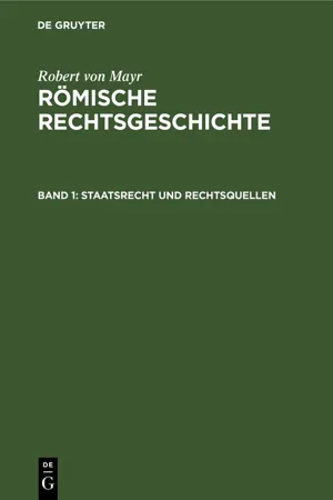 Staatsrecht und Rechtsquellen