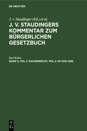 Sachenrecht, Teil 2: §§ 1018–1296