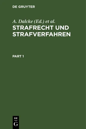 Strafrecht und Strafverfahren