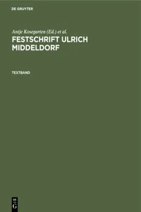 Festschrift Ulrich Middeldorf_cover