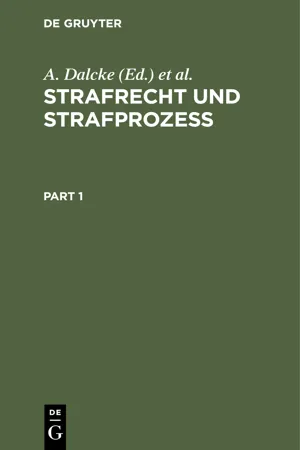 Strafrecht und Strafprozeß