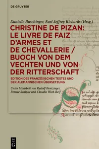 Christine de Pizan: Le livre de faiz d'armes et de chevallerie / Buoch von dem vechten und von der ritterschaft_cover