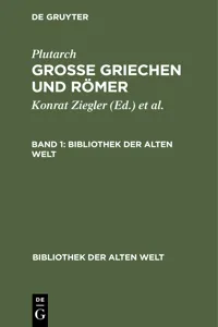 Plutarch: Grosse Griechen und Römer. Band 1_cover