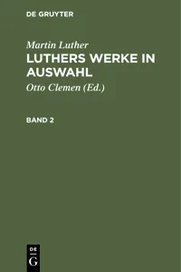 Martin Luther: Luthers Werke in Auswahl. Band 2_cover