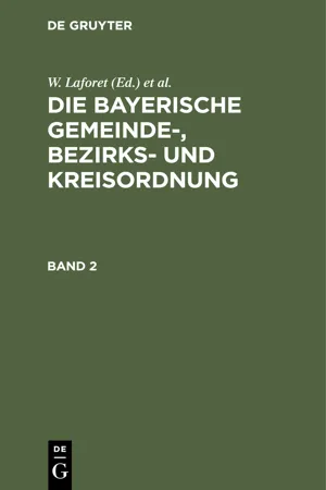 W. Laforet; H. von Jan: Die bayerische Gemeinde-, Bezirks- und Kreisordnung. Band 2