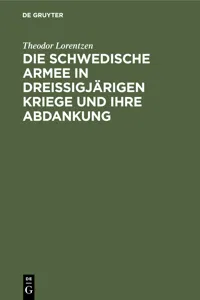 Die Schwedische Armee in Dreissigjärigen Kriege und ihre Abdankung_cover