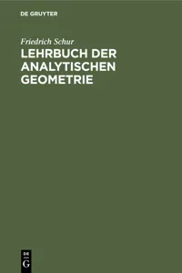 Lehrbuch der analytischen Geometrie_cover