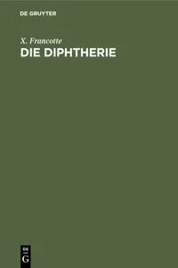 Die Diphtherie_cover