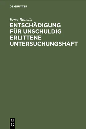 Entschädigung für unschuldig erlittene Untersuchungshaft