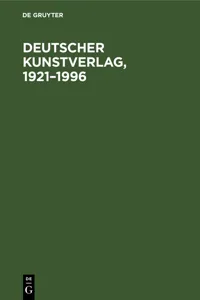 Deutscher Kunstverlag, 1921–1996_cover