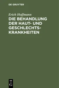 Die Behandlung der Haut- und Geschlechtskrankheiten_cover