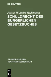 Schuldrecht des Burgerlichen Gesetzbuches_cover