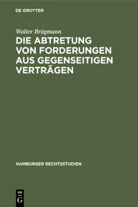 Die Abtretung von Forderungen aus gegenseitigen Verträgen_cover