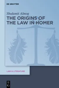 The Origins of the Law in Homer_cover