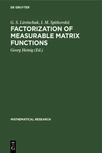 Factorization of Measurable Matrix Functions_cover