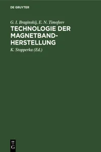 Technologie der Magnetbandherstellung_cover