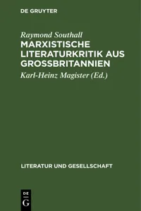 Marxistische Literaturkritik aus Großbritannien_cover