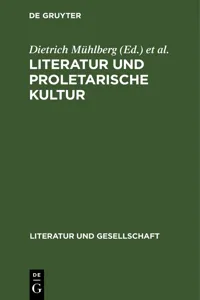 Literatur und proletarische Kultur_cover